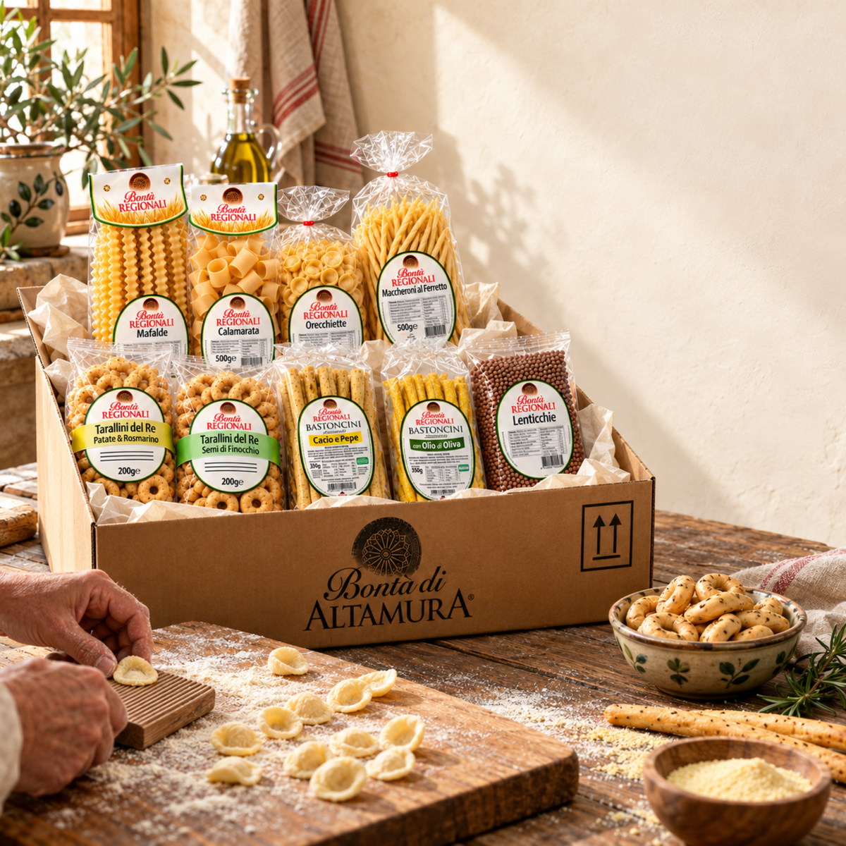 Cesto Natalizio La Dispensa dei Sapori Gastronomico 9 Pezzi