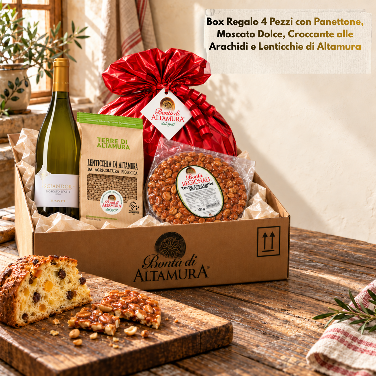 Cesto Natalizio Gourmet Il Brindisi Delle Feste 4Pz