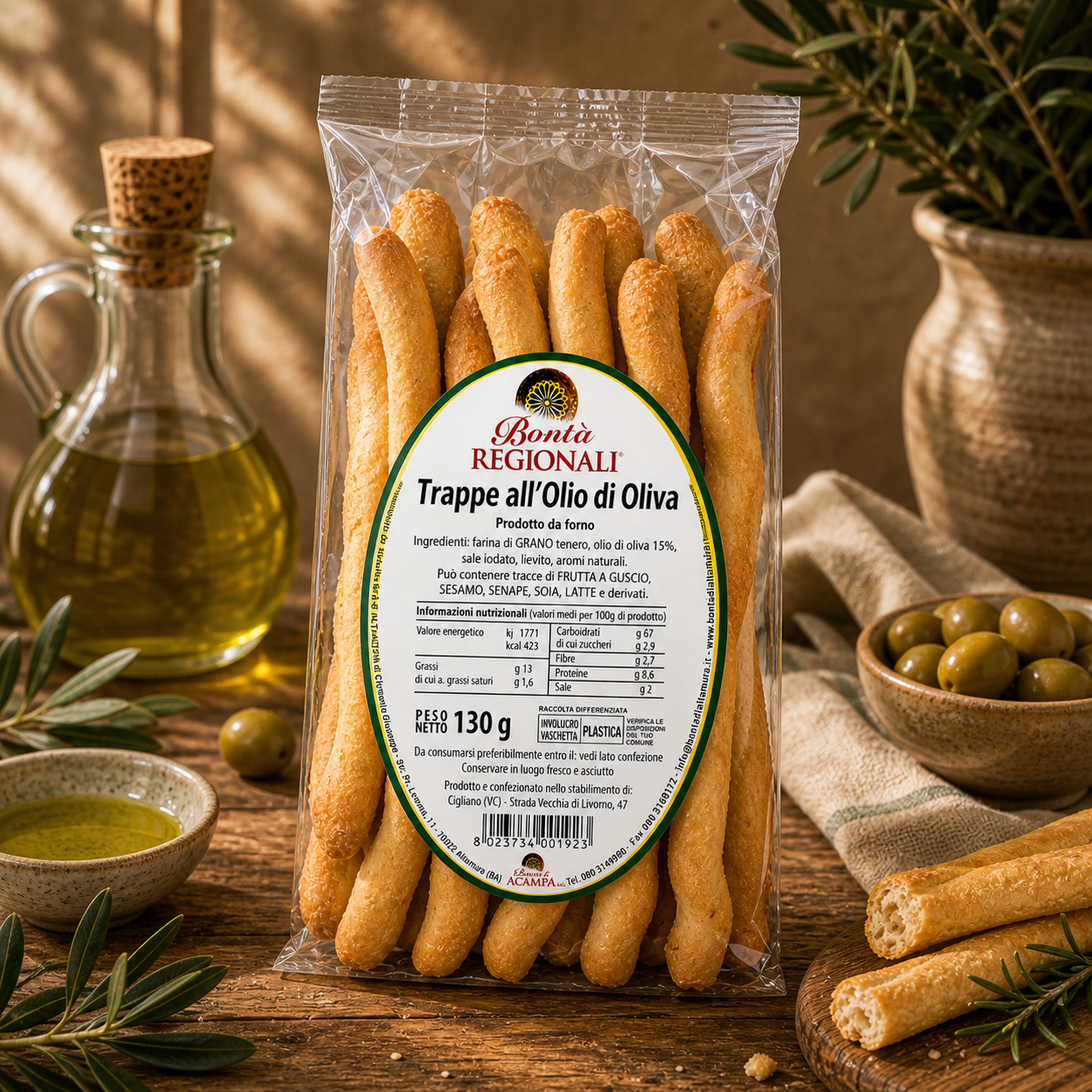 Trappe all'olio di oliva confezione da 130 gr