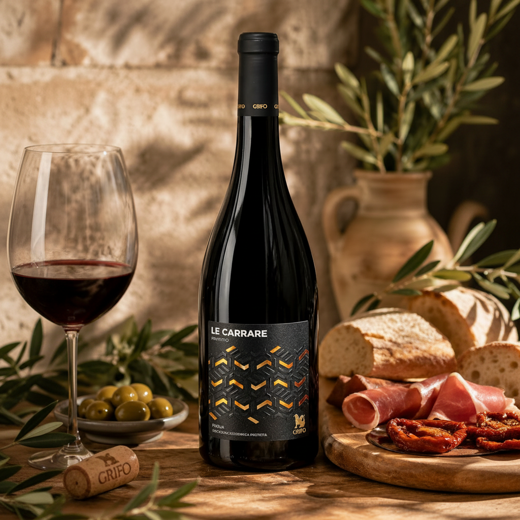 Le carrare Primitivo Puglia IGP bottiglia da 750 ml