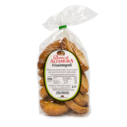 Frise pugliesi di grano tenero integrale confezione da 350 gr