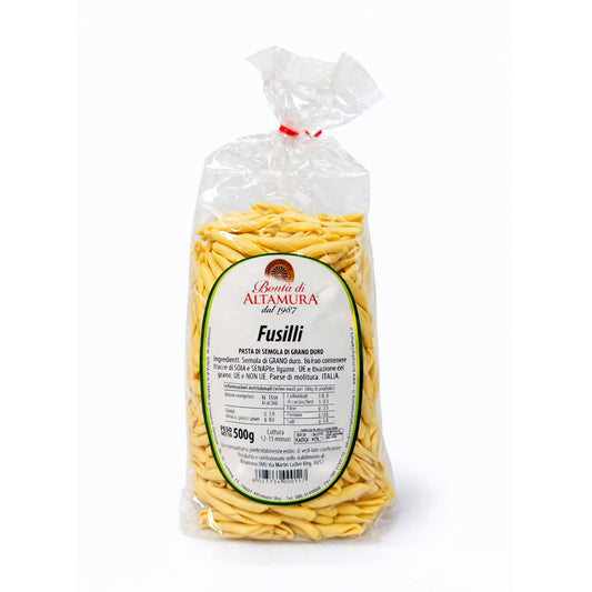 Pasta di semola di grano duro Fusilli confezione 500 gr
