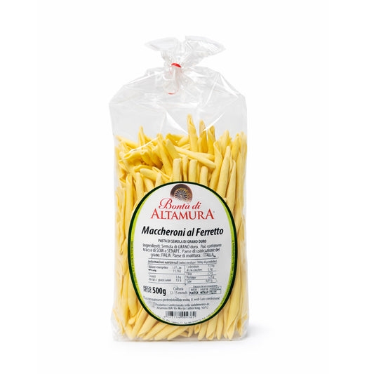 Pasta di semola di grano duro Maccheroni al ferretto confezione da 500 gr