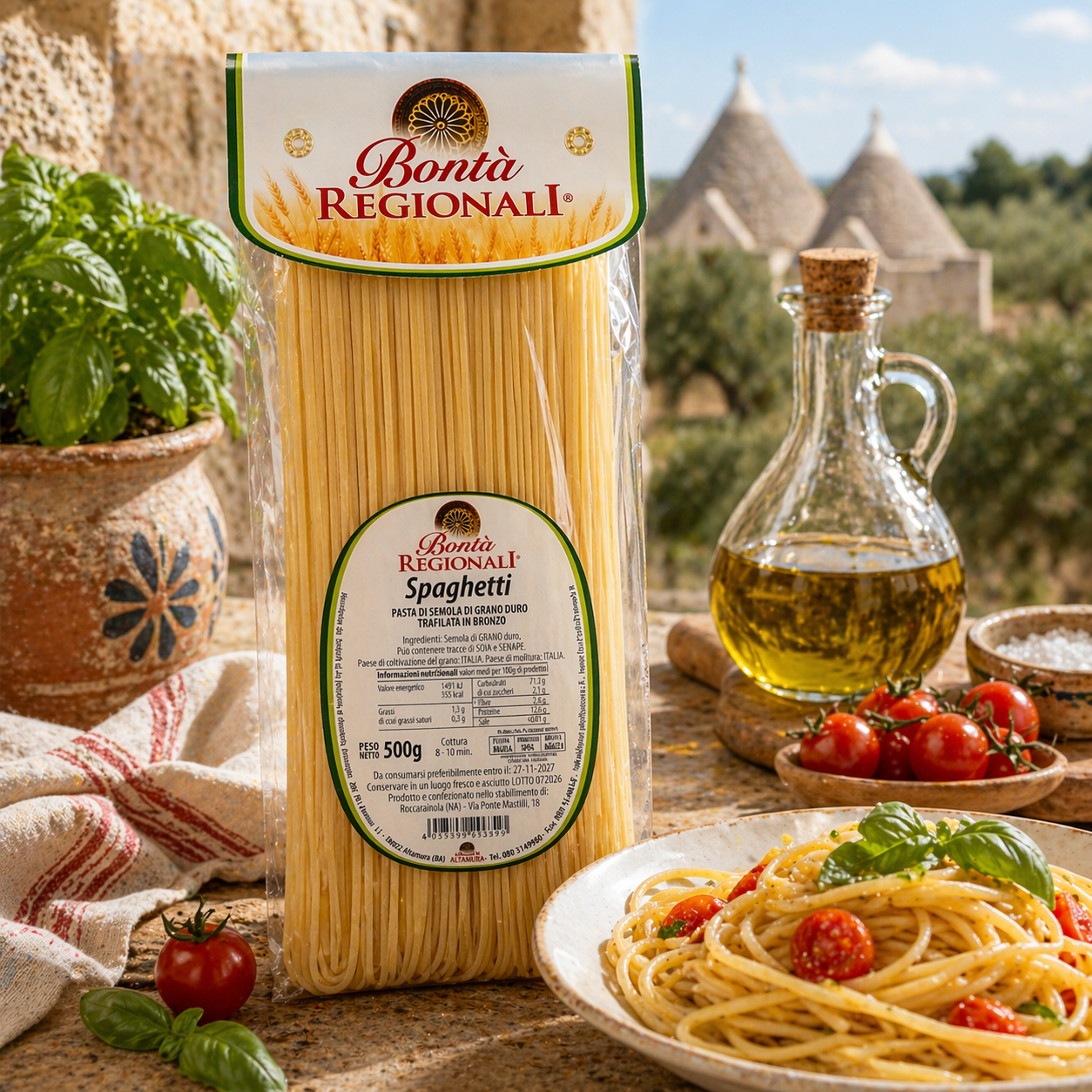 Spaghetti di semola di grano duro confezione da 500 gr