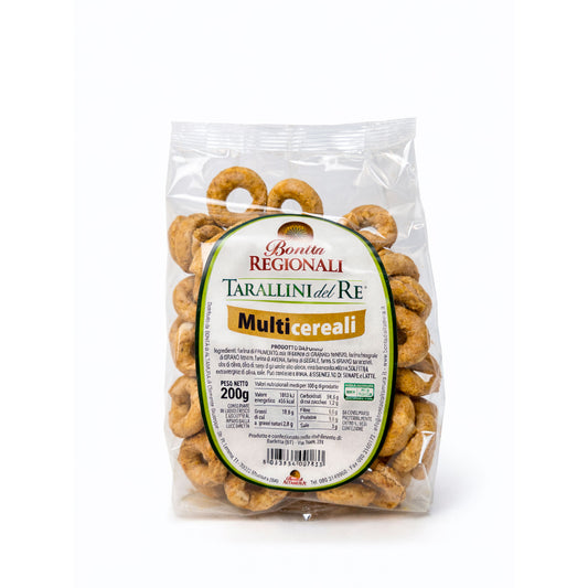 Taralli pugliesi multicereali Tarallini del re confezione 300 gr