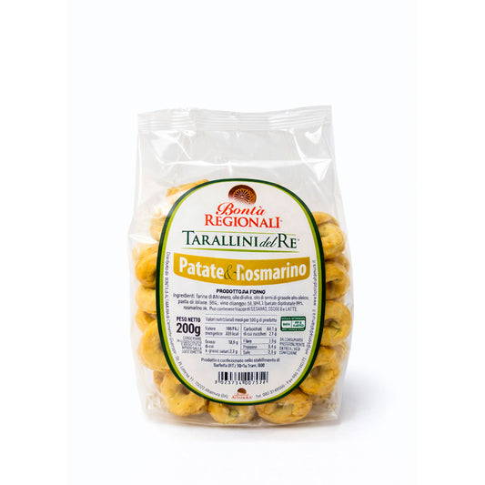 Taralli pugliesi patate e rosmarino Tarallini del re confezione 300 gr