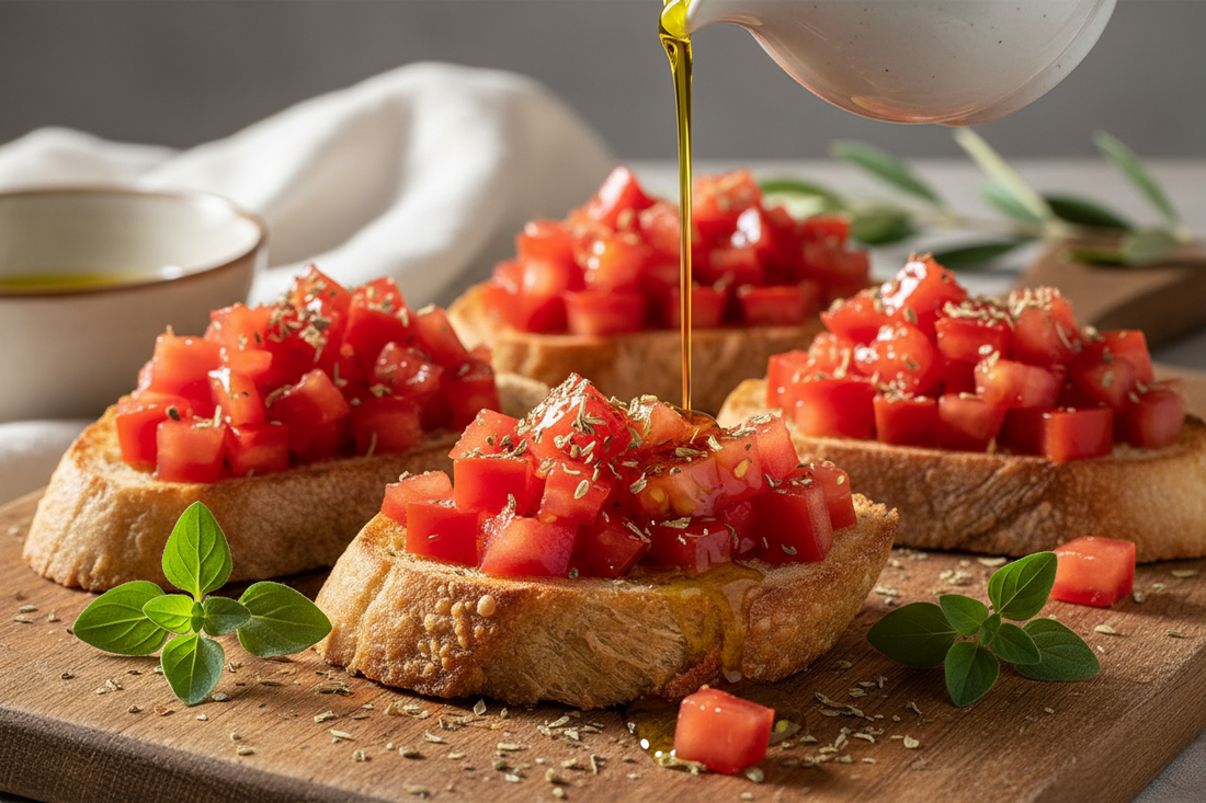 La Bruschetta: Pane Pomodoro Olio e Origano - La Fedda Rossa