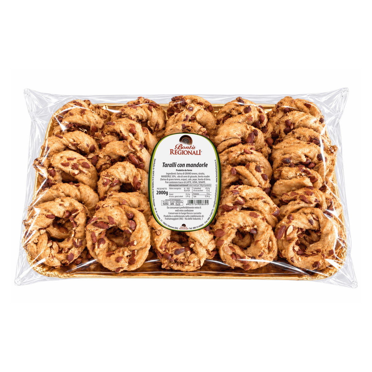 Taralli Alle Mandorle Prodotto Da Forno Artigianale 2 Kg