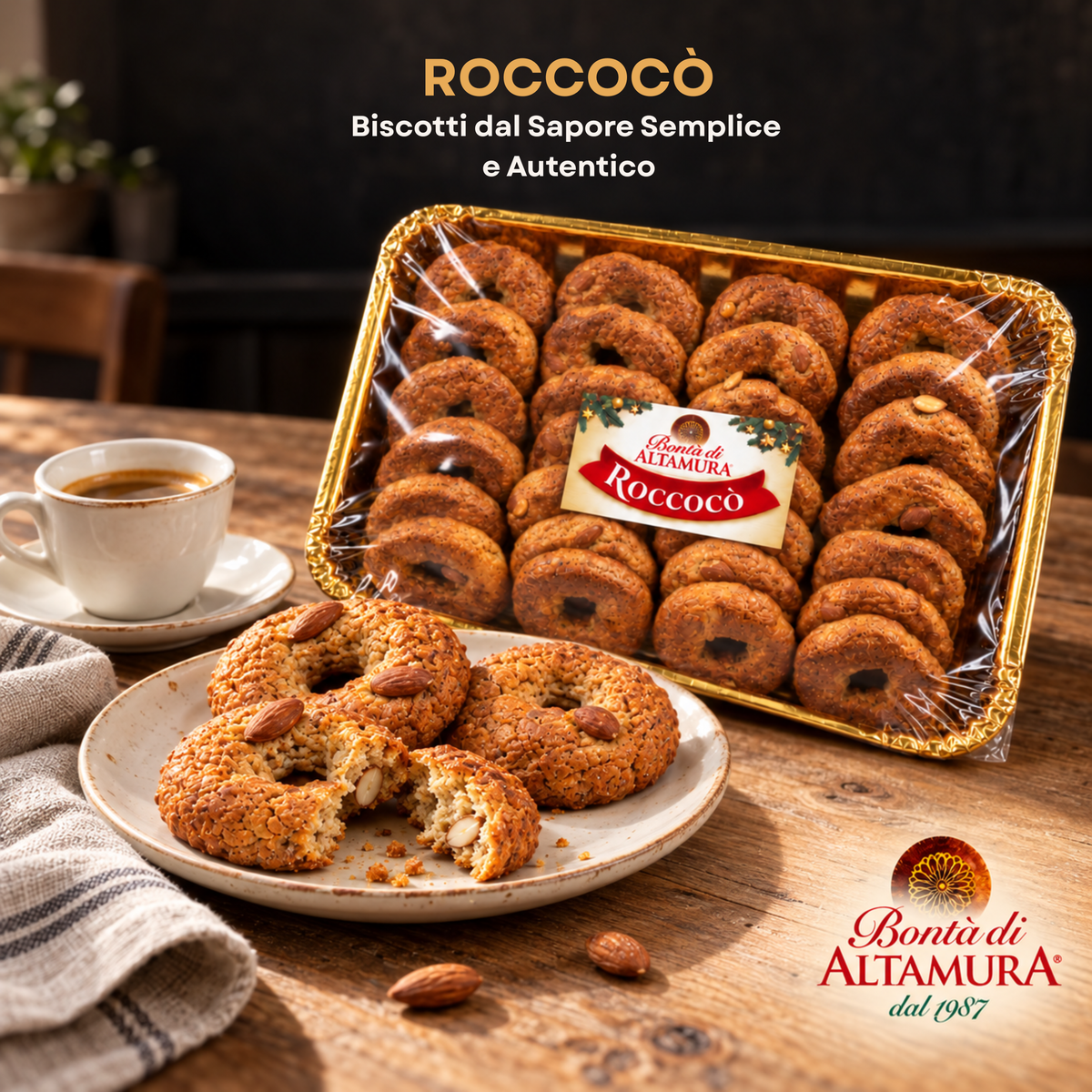 Roccocò Alle Mandorle Biscotti Artigianali Da Forno 2Kg