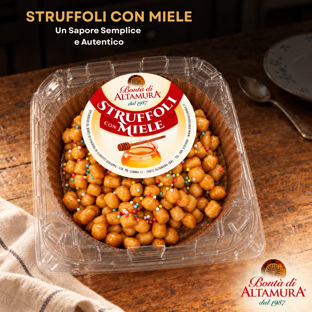 Struffoli Con Miele Dessert Artigianale Confezione 250 Gr