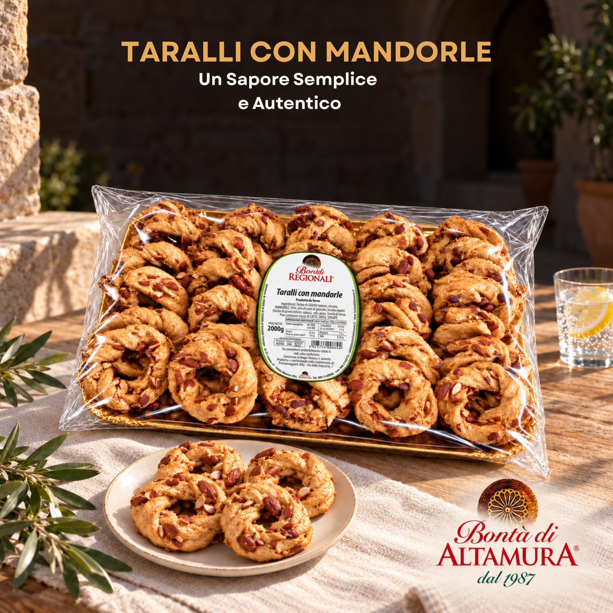 Taralli Alle Mandorle Prodotto Da Forno Artigianale 2 Kg