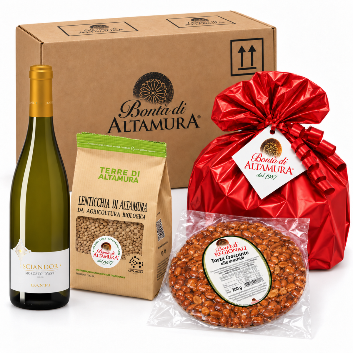 Cesto Natalizio Gourmet Il Brindisi Delle Feste 4Pz