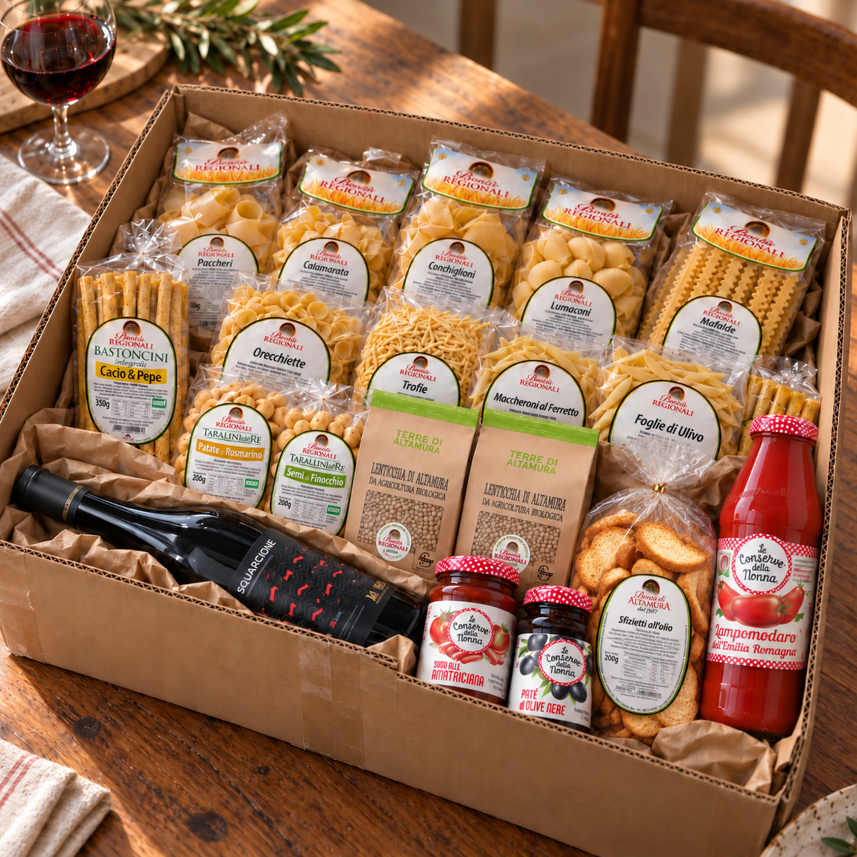 Cesto Gastronomico Natalizio Il Viaggio del Gusto 20Pz