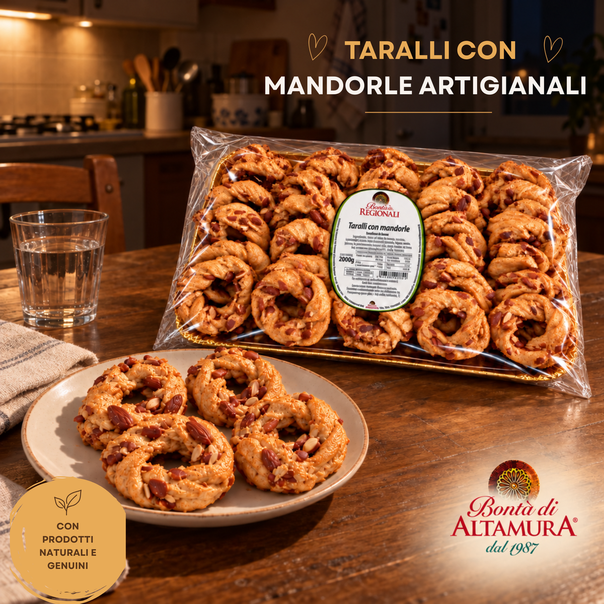Taralli Alle Mandorle Prodotto Da Forno Artigianale 2 Kg