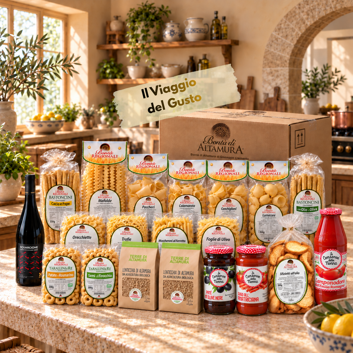 Cesto Gastronomico Natalizio Il Viaggio del Gusto 20Pz
