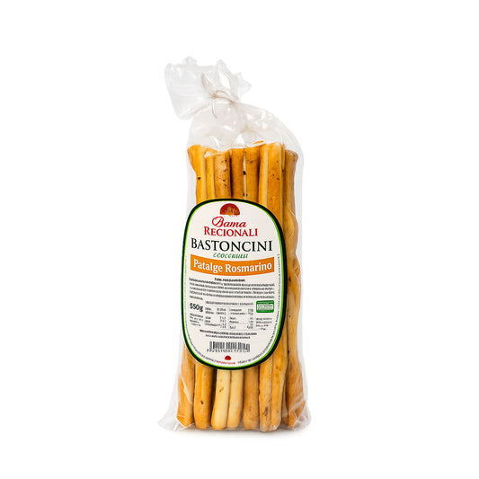 Bastoncini intrecciati patate e rosmarino snack pugliesi confezione da 350 gr
