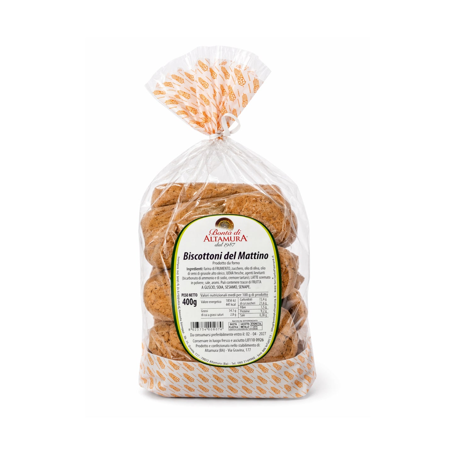 Biscottoni del mattino confezione da 400 gr