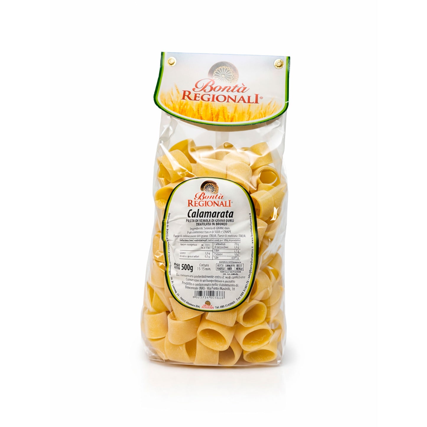 Pasta di semola di grano duro Calamarata confezione da 500 gr