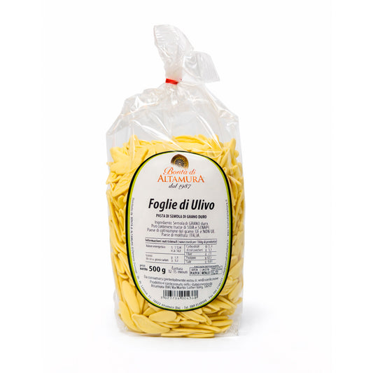 Pasta di semola di grano duro foglie di ulivo confezione 500 gr