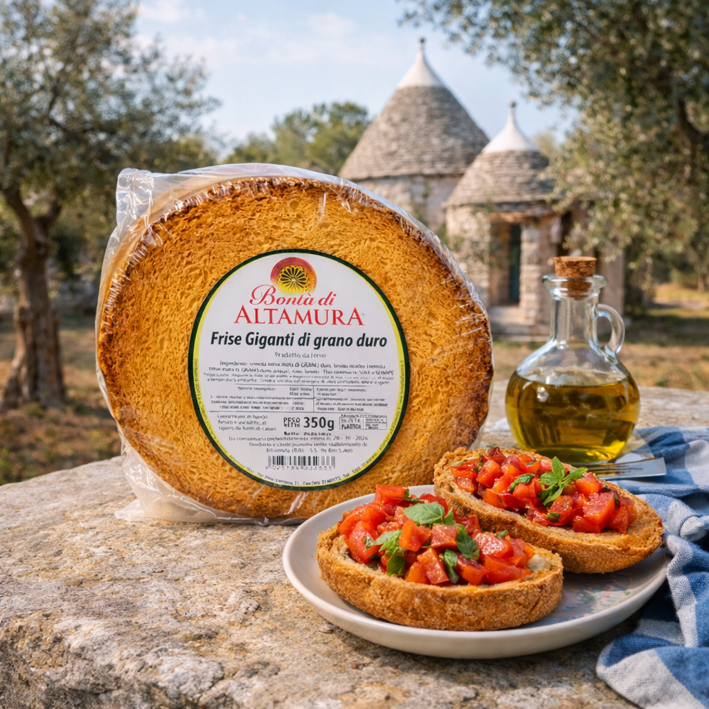 Frise pugliesi giganti con farina di grano duro confezione 350 gr