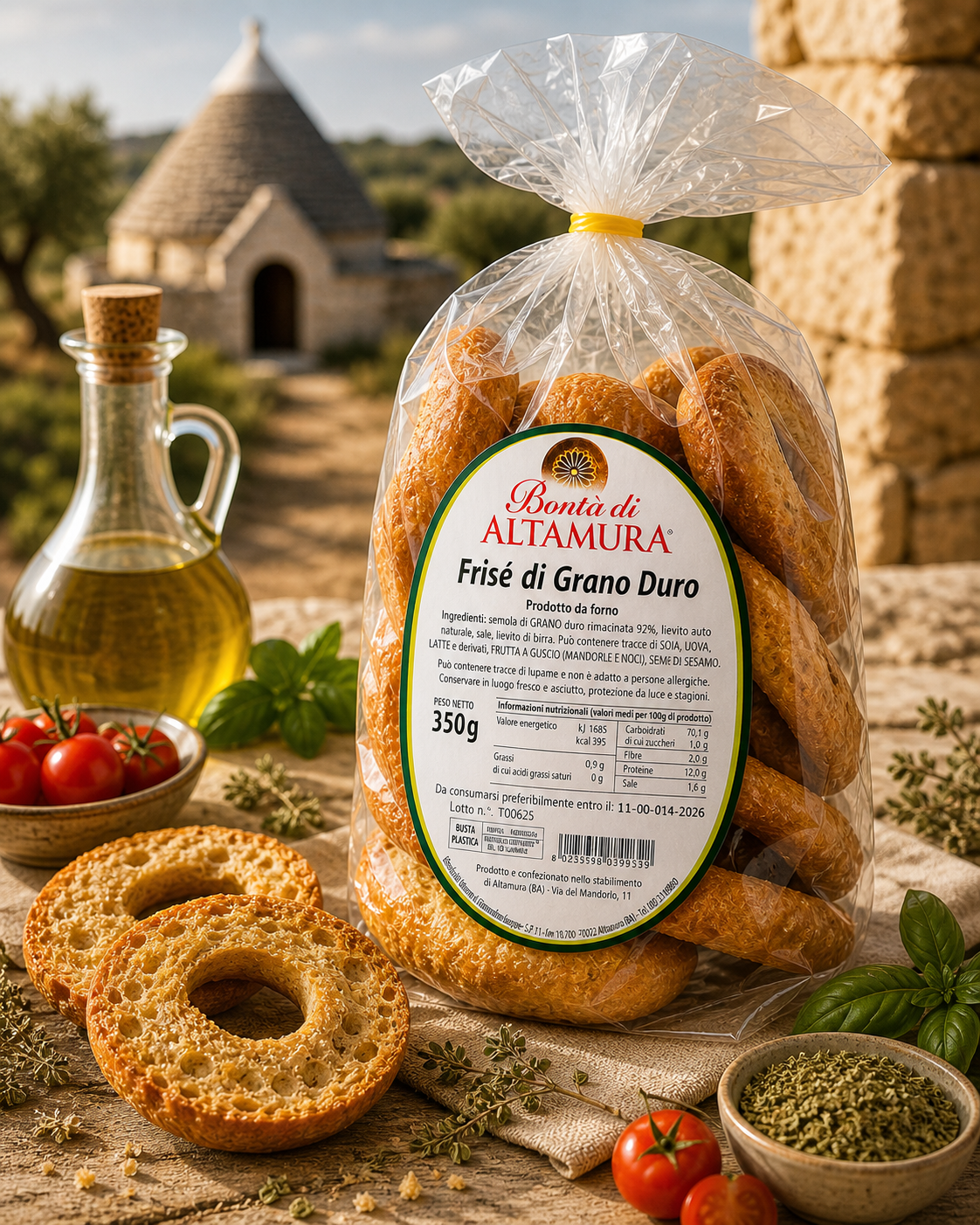 Frise pugliesi di grano duro confezione da 350 gr