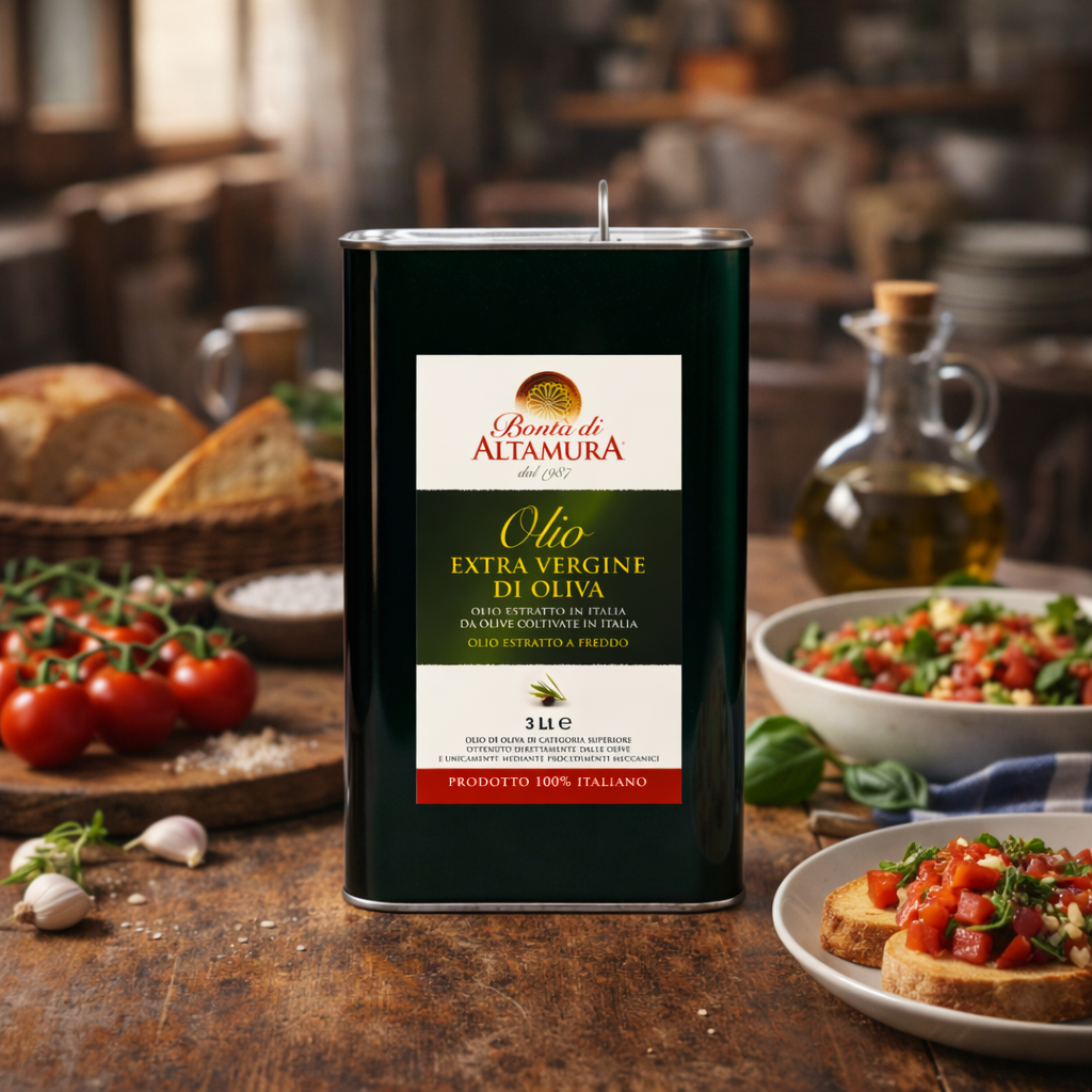Olio extravergine d'oliva pugliese lattina da 3 LT
