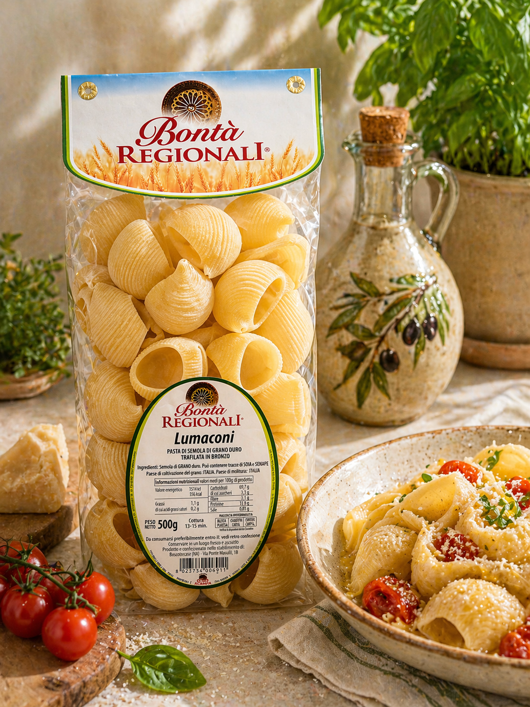 Lumaconi di semola di grano duro confezione da 500 gr