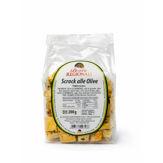 Croccantelle scrock alle olive confezione da 200 gr