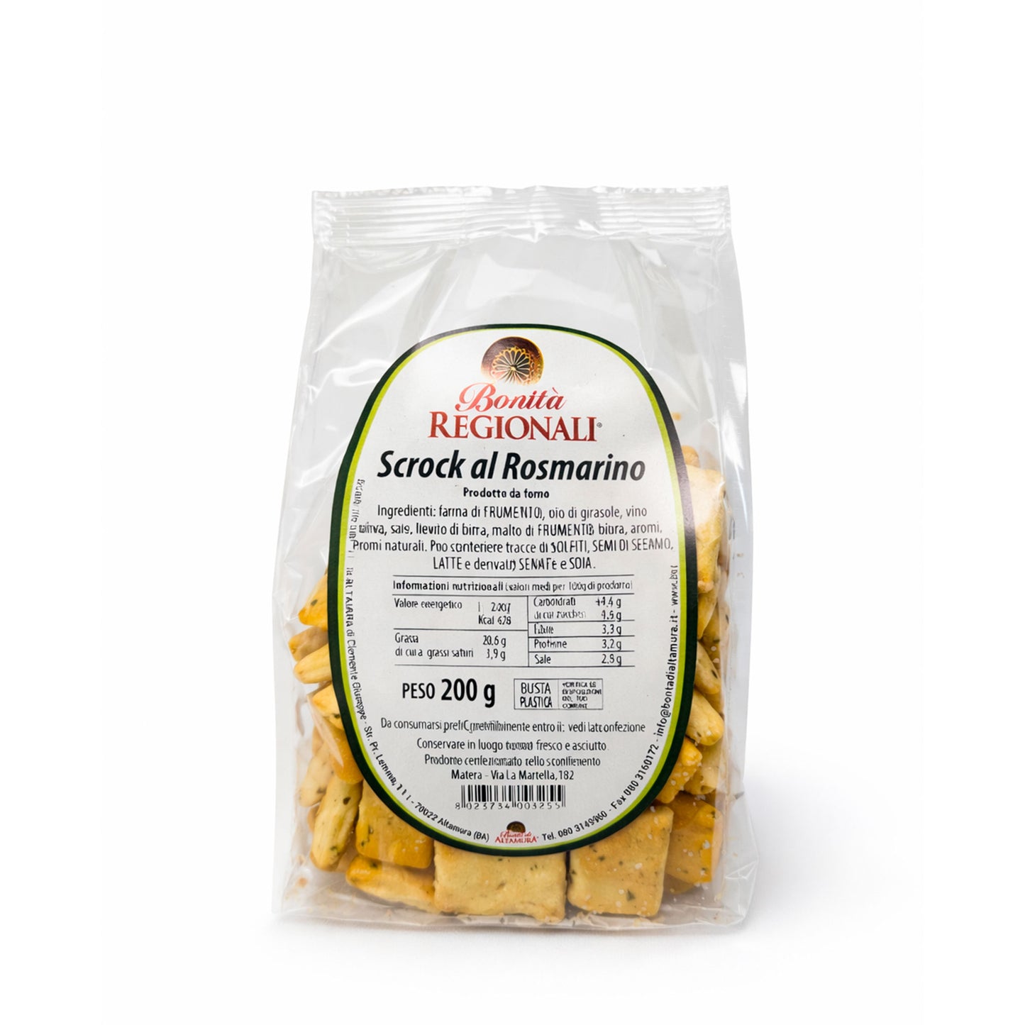 Croccantelle scrock al rosmarino confezione da 200 gr