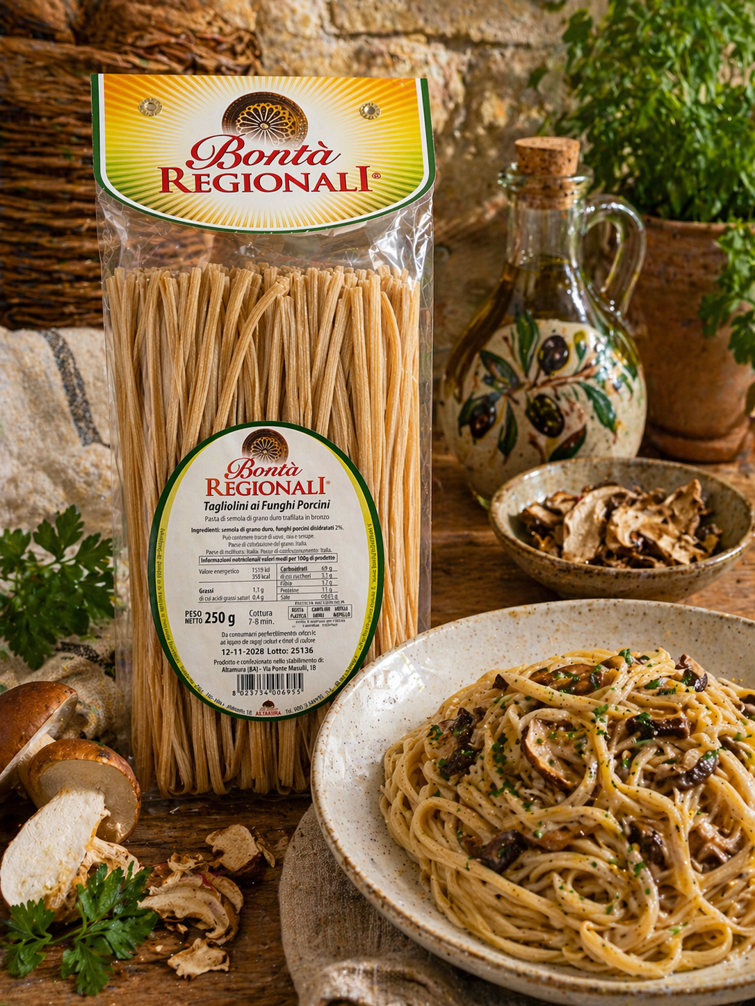 Tagliolina ai funghi porcini confezione da 250 gr