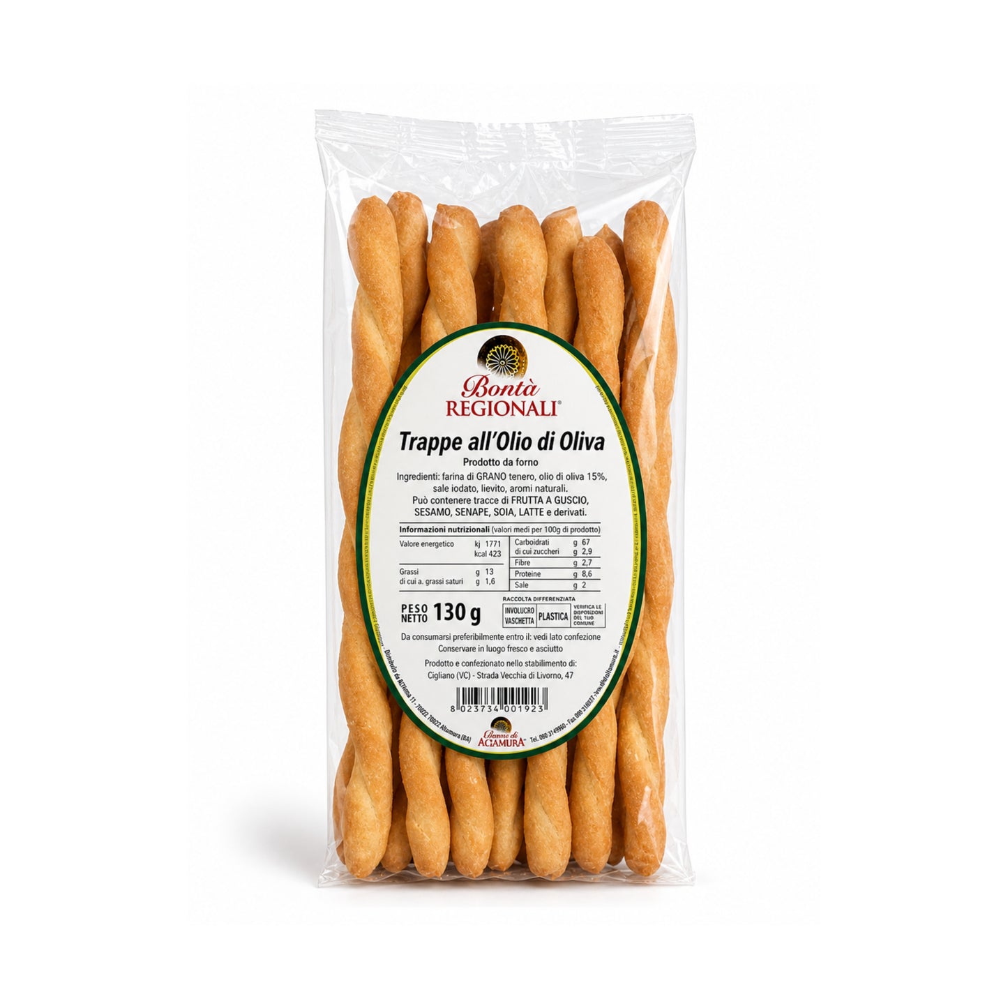 Trappe all'olio di oliva confezione da 130 gr
