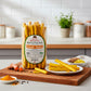 Bastoncini intrecciati curcuma e zenzero snack pugliesi confezione da 350 gr