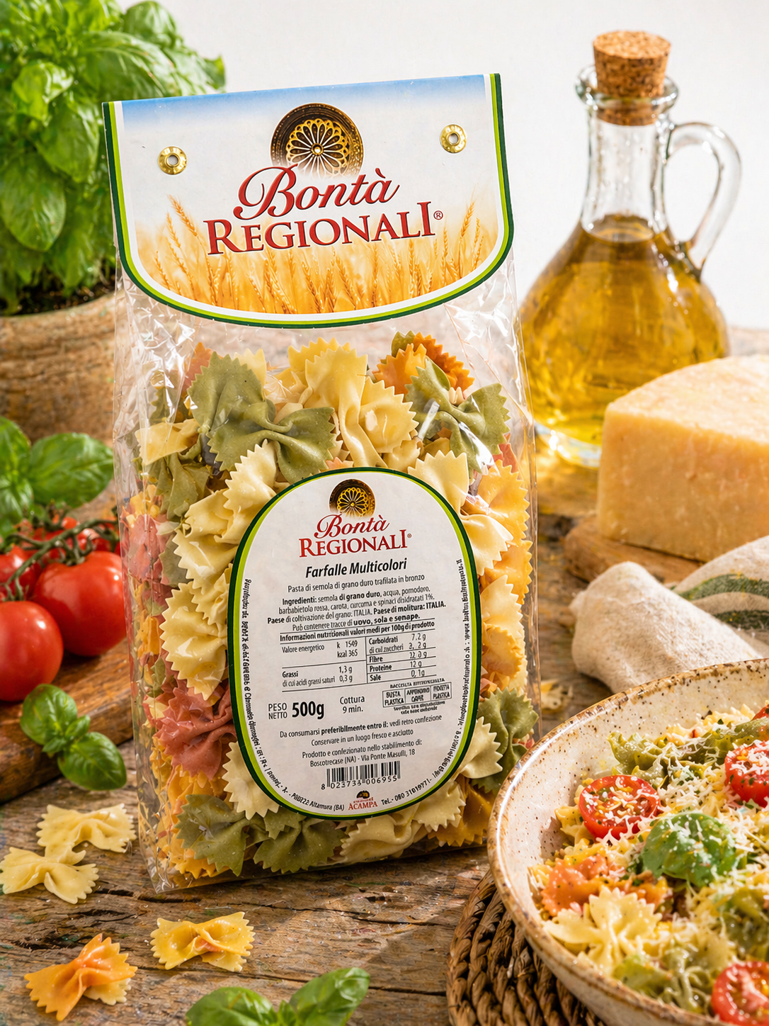 Farfalle multicolori confezione da 500 gr
